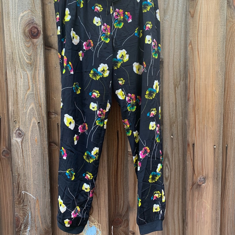 Waverly Grey silk floral pants